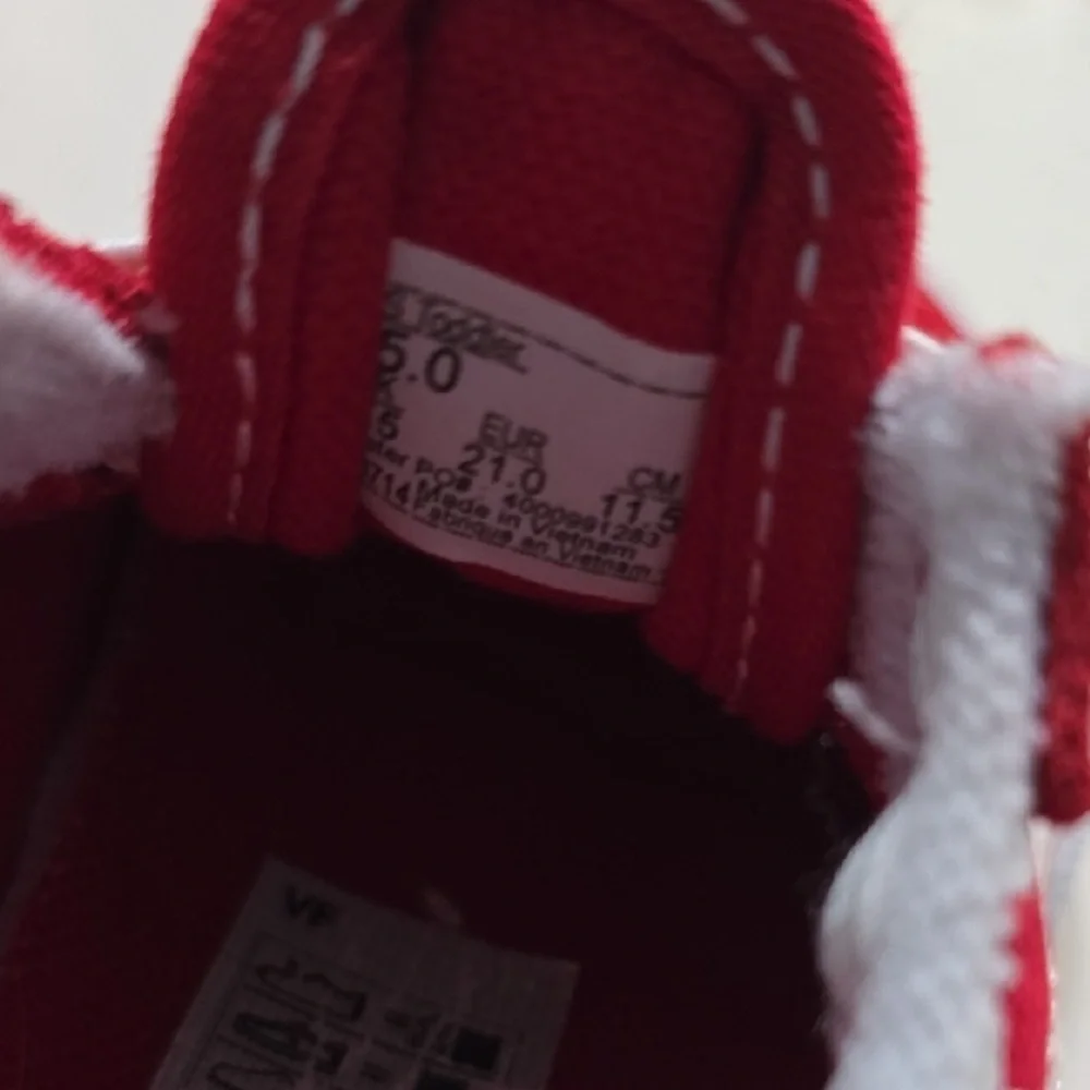 Vans Kids Red and White Sneakers - Picture 3 of 4